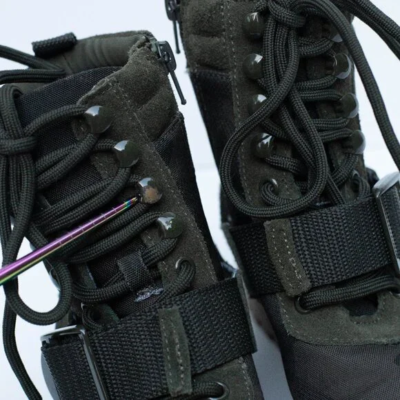 Steve Madden Nayra Camo Platform Boots Sz 6M Lace-Up Lug Sole Combat Style - Picture 13 of 13